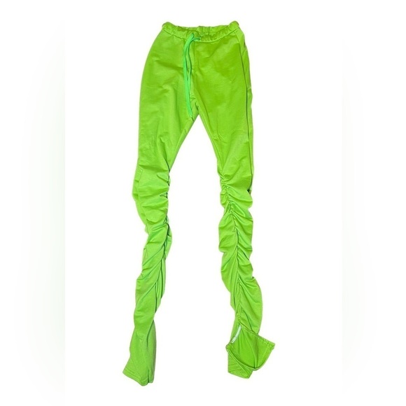 Lime Green Stacked Pants Size Small No Flaws - Picture 2 of 2